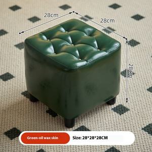Taburete Pequeño de Madera Maciza para Sala de Estar, Moderno, Creativo, con Pedal, Mesa de Centro para Sofá, con Bolsa Suave, Taburete para Cambiar Zapatos - Product Image 6
