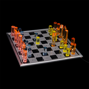 <span class=keywords><strong>Jeu</strong></span> <span class=keywords><strong>d</strong></span>'échecs et de dames <span class=keywords><strong>en</strong></span> cristal de lucite, <span class=keywords><strong>jeu</strong></span> <span class=keywords><strong>d</strong></span>'échecs <span class=keywords><strong>en</strong></span> <span class=keywords><strong>verre</strong></span> noir et transparent, plateau <span class=keywords><strong>d</strong></span>'échecs portable - Product Image 2