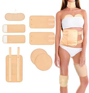 <span class=keywords><strong>Anti</strong></span>-Öl-Leck 8-teiliges Rizinusöl-Pack Wrap Wieder verwendbares Pads-Kit aus Bio-Baumwolle für die Heiß-/Kalt kompression mit verstellbarem Gummiband - Product Image 1