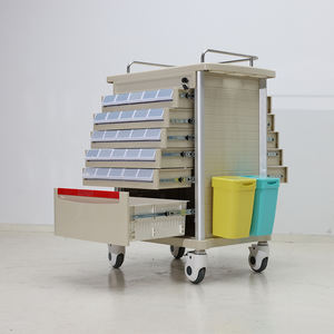 EM-ET110 plastique de haute qualité médecine soins infirmiers <span class=keywords><strong>ABS</strong></span> d'urgence 6 tiroirs médicaments chariot chariot à médicaments - Product Image 3