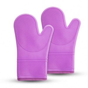 Heat Resistant Silicone Oven Mitts Set Soft Quilted Lining Extra <b>Long</b> Waterproof Flexible <b>Gloves</b> for Cooking and BBQ Kitchen - Product Image 3