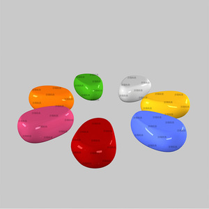Silla Ovalada de Fibra de Vidrio, Muebles de Jardín para Exteriores, Duraderos, para Uso en Centros Comerciales, Estilo Contemporáneo - Product Image 3