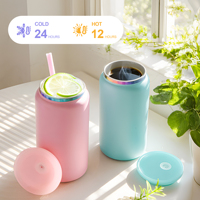 Gobelet à café isotherme en acier inoxydable plaqué arc-en-ciel de 16 oz avec design personnalisé, compatible lave-vaisselle