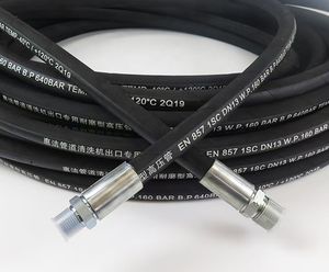 R1 400 바 5800 Psi 와셔 OEM NBR 고무 워터 제트 고압 세탁기 고무 호스 1/4 인치 피팅 어셈블리 - Product Image 3