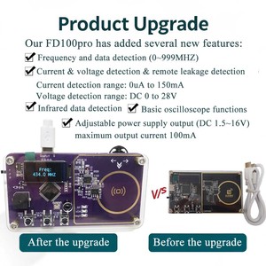 Herramienta de cerrajería FD100 PRO 6 en 1: prueba de corriente/voltaje/frecuencia + Salida ajustable de 5-16V - Product Image 2