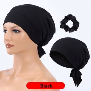 Satin Women's Islamic Hijab Under Scarf <b>Hat</b> Undercap with Elastic Closure <b>Floppy</b> Brim Silk Screen Printed Promotion Gift - Product Image 4