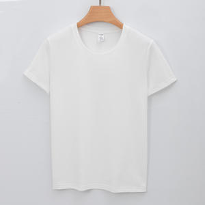 Mujeres transpirable algodón poliéster liso personalizado manga corta en blanco niñas camisetas cómodas suaves Casual señora Tops - Product Image 4