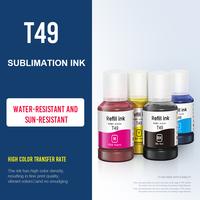 Encre de sublimation T49 140 ml – Recharge pour imprimantes Epson F170, F570, F500, F501, F560, F160, F130, F530 – Idéale pour l'impression sur polyester et nylon