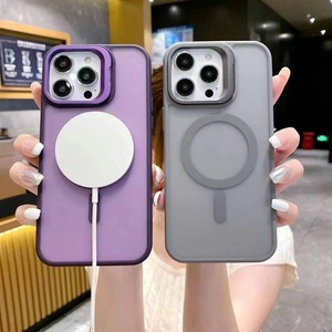 Ốp điện thoại iPhone 16 12 Pro Max chống rơi, khung kim loại chắc chắn, nam châm mạnh, mặt lưng mờ PC, bảo vệ toàn diện - Product Image 5