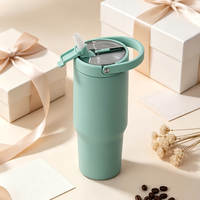 Gobelet isotherme en acier inoxydable de 32 oz grande capacité, anti-fuite, avec paille rabattable, idéal pour les sports de plein air, le camping et comme cadeau - Vente en gros