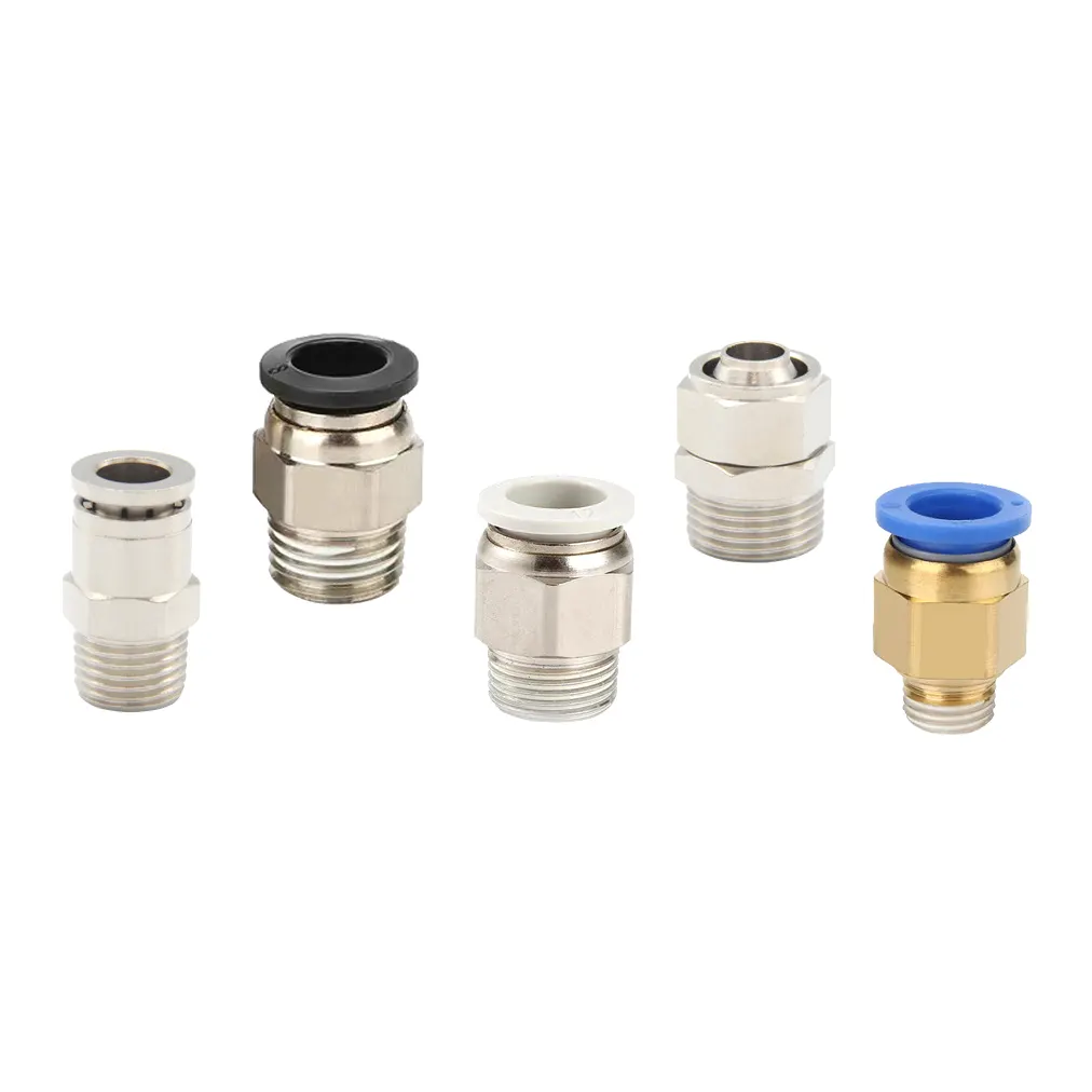 ZM 0297 PC BSP thread blue push-in fittings,automatic filling products plastic metal pneumatic tube air hose connector