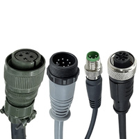 Cable de Conexión M12 Impermeable, Conector Eléctrico Macho en Ángulo Recto, Cable de Soldadura de 8 Pines