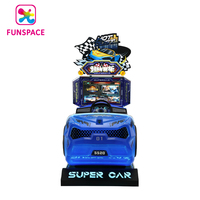 Centre de jeux Funspace Vente en gros Simulateur de jeu Jeu de course Simulateur de conduite de voiture Super Machine de jeu de voiture de course