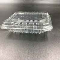 Wegwerp transparante 4.4 oz blauwe bes plastic clamshell punnet 125g plastic kersen blisterverpakking voor vers fruit