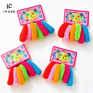 IFOND Lot de 72 élastiques à <span class=keywords><strong>cheveux</strong></span> en filaments brillants, haute élasticité, sans couture, 12 paquets de cartes, accessoires capillaires, vente en gros, directement de l'usine - Product Image 4