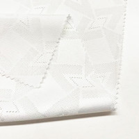 Tela de Malla Jacquard Transparente Elástica, Transpirable, 85% Nailon, 15% Elastano, para Ropa Deportiva, Camisetas para Niños
