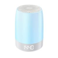   Lampu Tidur Speaker, 52mm 8 Mode Pencahayaan RGB, Mesin Suara White Noise & Jam Digital