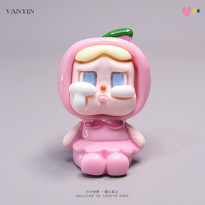 <span class=keywords><strong>Moda</strong></span> in miniatura colorata piangendo Baby Doll 3d Mini figurina ragazza ciondolo coniglio per bambini porta fortuna giocattolo - Product Image 5