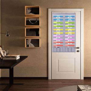 Organizador de Archivos Colgante de Pared con Bolsillos de Tela Resistente, de un Solo Nivel, para Aula, Escuela, Oficina y Hogar - Product Image 4