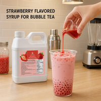 Leverancier van Bubble Tea, groothandelsprijs, 2,5 kg aardbeien fruitsap drank voor melktheewinkels