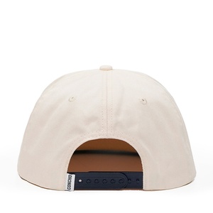 OEM Custom Logo 5 Panel Unstructured <b>Flat</b> Brim Snapback <b>Cap</b> With Rope Contrast Color Cotton Embroidery Hat - Product Image 6