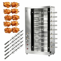 Four commercial électrique haute capacité, rôtissoire rotative pour viande, machine à rôtir le poulet pour restaurant, machine à rôtir le poulet