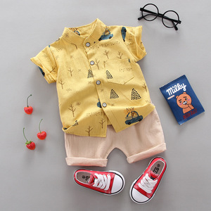 Set di abbigliamento per neonati estivi transfrontalieri in stile coreano 1-4 anni in cotone stile coreano sottile in due pezzi di tendenza all'ingrosso - Product Image 2