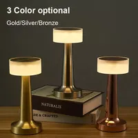Lampe LED rétro tactile Rechargeable pour Bar à manger, petite lampe de nuit pour l'extérieur, lampe de Table décorative pour bureau et café