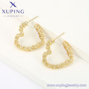 Orecchini a forma di cuore in oro 14K di alta qualità in stile <span class=keywords><strong>perla</strong></span> delicata YMearring-862 gioielli Xuping - Product Image 3