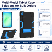 Étui antichoc pour Samsung Tab A11 Plus 11 2025 A9 Plus 11 2023 avec support pliable, protection robuste, design fin