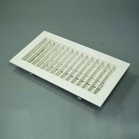 Calandre de recul simple, avec amortisseur pour plafond et mur (diffuseur en aluminium)