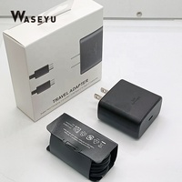 Cargador Tipo-C de 45W con Enchufe Europeo, Adaptador de Corriente PD para Samsung Galaxy Note 20, 10 Plus, S21 Ultra, Tableta, Teléfono Móvil, Carga de Alta Velocidad