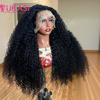 Peluca de Cabello Humano Rizado Brasileño Sin Procesar, Pelucas de Encaje Completo Transparente HD de 30 Pulgadas, Proveedores de Pelucas de Cabello Brasileño Virgen de Grado 12A