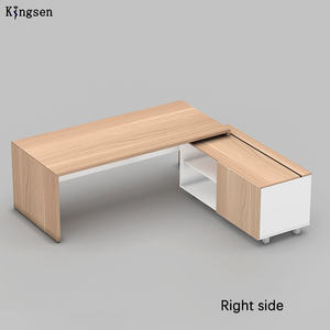 Ev ofis masası çin üreticinin mobilya koleksiyonu ile <span class=keywords><strong>l</strong></span>-şekilli beyaz dosya dolabı ofis masası - Product Image 2