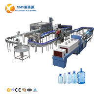 Ligne de production automatique de remplissage de bouteilles d'eau de 5 gallons, 5000/h
