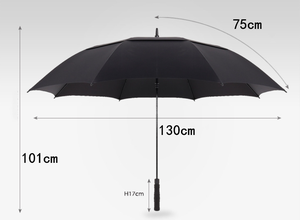 62/68/72 Inch Extra Large Oversize Double Canopy Vented <b>Windproof</b> Waterproof Automatic Open Golf <b>Umbrella</b> for Family - Product Image 4
