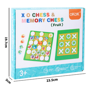 Nuovo Gioco Memoria Due in Uno X0 Montessori, Giocattolo Educativo Multifunzionale in Legno per Bambini 3-6 Anni Unisex - Product Image 5