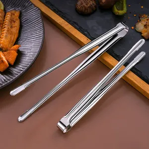 Pinzas para Parrilla Reutilizables de Acero Inoxidable Zenidoo L-539, Pinza para Carne y Pan Ecológica para Barbacoa, Utensilios de Cocina Antideslizantes para Fiestas - Product Image 6
