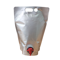 Pochettes souples personnalisées 2L et 3L en PE avec bec verseur, sacs en aluminium à valve gaufrée, recyclables pour l'emballage écologique du vin et du café