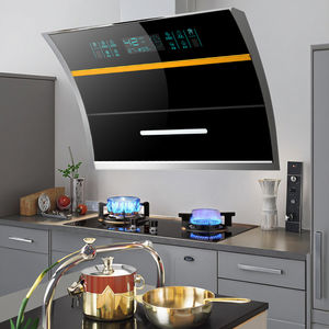 Двухмоторная вытяжка для кухни отеля, большой сенсорный экран, Электрический вентилированный воздушный дымоход для домашнего использования, вилка США - Product Image 4