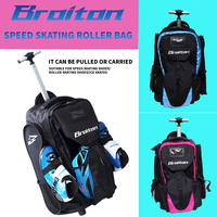 Sac à dos à roulettes en nylon OEM pour patins à roulettes, avec poignée télescopique, sac de transport pour patins à roulettes de vitesse, imperméable, durable, 50-70L, adulte et enfant