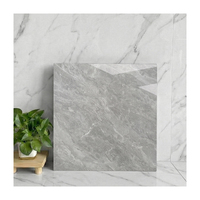 Carreaux de sol intérieurs en grès cérame effet marbre gris froid minimaliste 600*600mm antidérapants pour cuisine et salle de sport