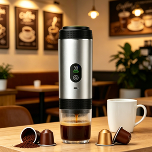 เครื่องชงกาแฟแบบพกพาขนาดเดินทาง รุ่นใหม่ 3 in 1 ใช้ได้กับแคปซูลเนสเพรสโซและกาแฟผง ความจุ 80 มล. - Product Image 3