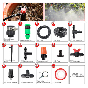 Kit de riego por goteo con microaspersores y tuberías para sistema de riego de jardinería y paisajismo - Product Image 3