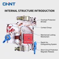 Disjoncteur Chint NXB-63 1P/2P/3P, disjoncteur miniature domestique MCB, interrupteur principal 32A, courbe C compacte