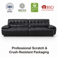 Canapé Chesterfield carré en cuir pleine fleur pour hall d'hôtel, 100% véritable, ignifuge de qualité professionnelle, sur mesure, vente en gros