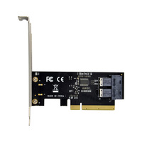 Kartu Konversi PCIe X8 Dual Port SFF-8643(Mini-SAS HD) NVMe SSD Model ST567 10/100/1000Mbps Tersedia