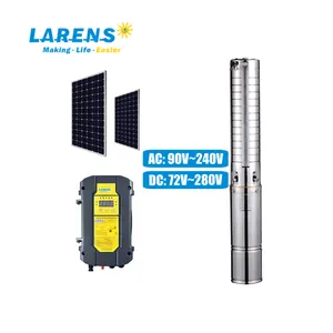 Larens Solar Pomp Fabrikant 4 Inch Ac Dc Diepe Put Solar Waterpomp Dompelpompen Solar Pomp Systeem