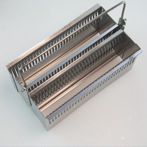 하이 퀄리티 20 30 60 PC 스테인레스 스틸 현미경 슬라이드 염색 랙 - Product Image 5