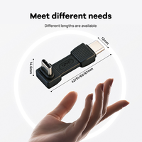 Cable de Datos USB Tipo C a Tipo C de 240W, Cable Corto FPC, Transferencia de Datos 80G 8K, Carga Rápida de 5A, Material TPE para Laptop/Teléfono